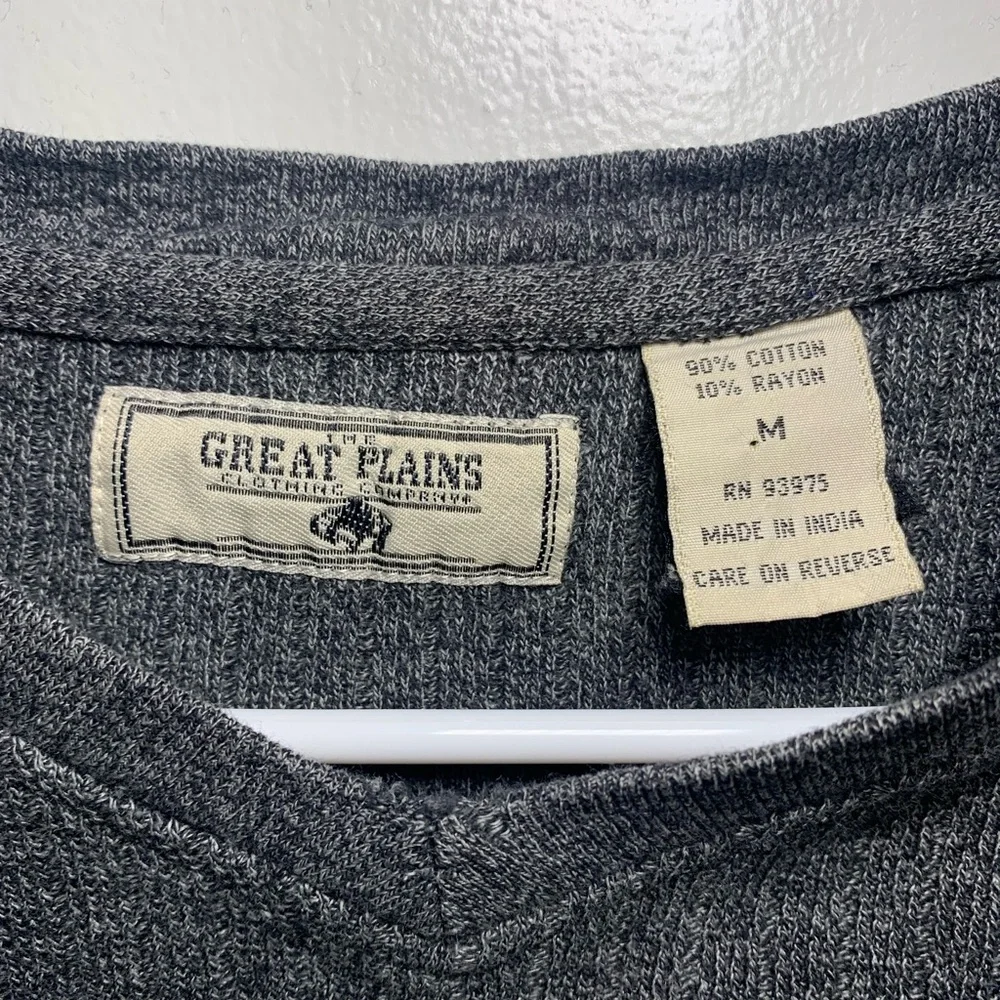 The Great Plains Clothing Co Gray V Neck Pullover Sweater Men's Medium